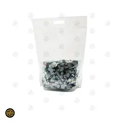 پاکت سفید یک رو شفاف زیپ گاست