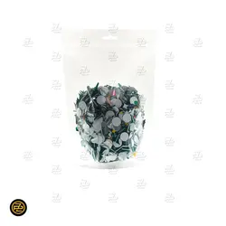 پاکت سفید یک رو شفاف زیپ گاست