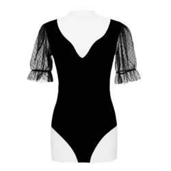 بادی مجلسی یقه دلبری کرپ جودون آستین دار تیساپه 269