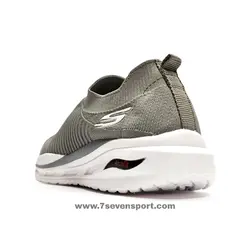 کفش مردانه اسکیچرز جورابی طوسی سفید