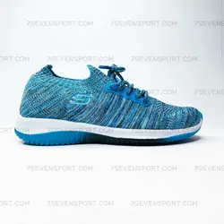 کفش اسکیچرز جورابی آبی