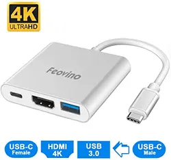 تبدیل TYPE-C به HDMI  و USB3 پی نت