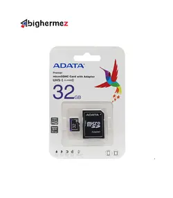 کارت حافظه microSDHC ای دیتا مدل  V10 R80 W25+A DP ظرفیت 32 گیگابایت