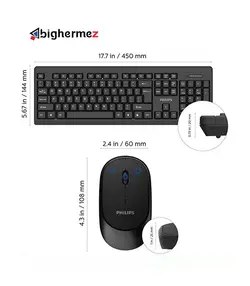 کیبورد و ماوس بیسیم فیلیپس مدل SPT 6324