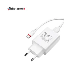 شارژر دیواری همراه با کابل شارژ TYPE-C بروفون مدل BA212A