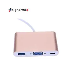 مبدل TYPE-C به VGA و USB 3 پی نت