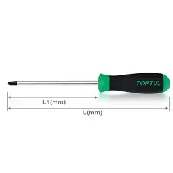 پیچ گوشتی چهارسو PH1*80 تاپ تول TOPTUL کد FBAB0108