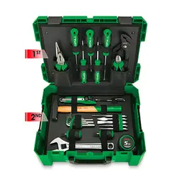 جعبه ابزار سامسونتی 104 پارچه پلاستیکی (سبز) تاپ تول تاپتول مدل GCZ-104A