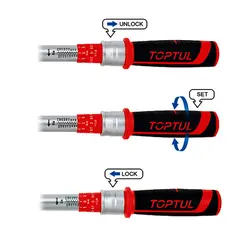 ترکمتر درایو 1/4 اینچ - 5 تا 25 نیوتن (2/5 کیلوگرم) تاپ تول – TOPTUL مدل ANBV0803