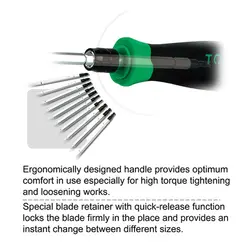 مجموعه11عددی سری پیچ گوشتی با نوک دوسره قابل تعویض تاپ تولTOPTULکدGAAI2101