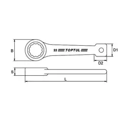 آچار رینگی چکشی 90 مدل تاپ تول AAAR9090