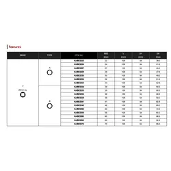 بکس 27 مشکی درایو 1 اینچ 6 پر بلند تاپتول TOPTUL کد KABE3227