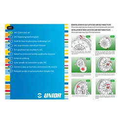 کیت ابزار باز و بست دیسک و صفحه کلاچ خودرو بی ام و بنز آئودی 34 پارچه یونیور UNIOR مدل 2211