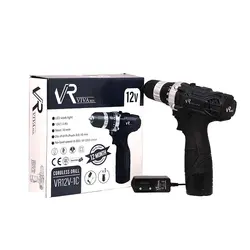 دریل پیچ گوشتی شارژی تک باطری 12 ولت ویوارکس مدل VR12V-1C