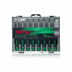 مجموعه پیچ گوشتی دوسو ، چهار سو  (ساعتی) تاپ تول – TOPTUL مدل GAAW0802