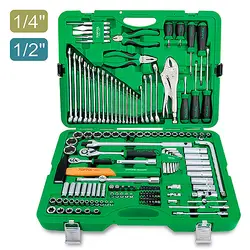 جعبه ابزار سبز 150 پارچه پلاستیکی (سبز) تاپ تول – TOPTUL مدل GCAI150R