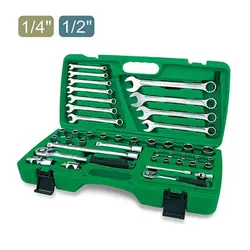 جعبه بکس و آچار 42 پارچه کامل 1/2 و 1/4 اینچ تاپ تول- TOPTUL مدل GAAI4201