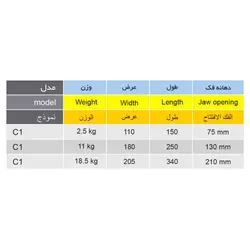 گیره زیر دریلی بزرگ مهر مدل C3