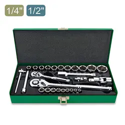 جعبه بکس 28 پارچه 1/2 و 1/4 تاپ تول TOPTUL مدل GCAD2802