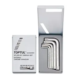 جعبه آلن ام جعبه ای کوتاه M تاپ تول TOPTUL کد GAAD0501 (هزارخاری)