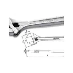 آچار فرانسه 4 اینچ تاپ تول – TOPTUL مدل AMAB1710