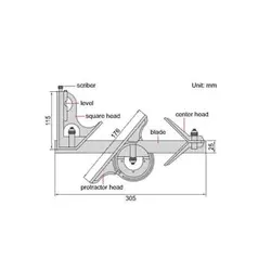 گونیا مرکب اینسایز مدل 180-2278