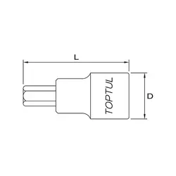 آلن بکسی 4MM درایو1/2 اینچ تاپ تول TOPTUL کد BCDA1604