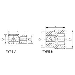 بکس 3/8 اینچ کوتاه 6 پر 16MM  تاپ تول TOPTUL کد BAEA1216