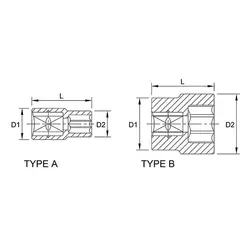 بکس درایو3/8 کوتاه 6 پر 3/8 اینچ تاپ تول TOPTUL کد BBEA1212