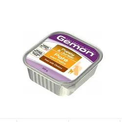 خوراک کاسه ای Gemon مخصوص توله و سگ جوان با طعم مرغ 300 گرم