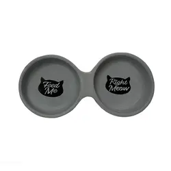 ظرف آب و غذا دوقلو سرامیکی سگ و گربه در رنگبندی