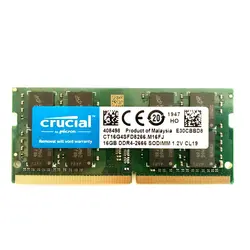 رم لپ تاپ DDR4 تک کاناله 2666 مگاهرتز CL19 کروشیال مدل SO_DIMM ظرفیت 16 گیگابایت - فروشگاه اینترنتی الماس- مرجع تخصصی قطعات لپ تاپ و کامپیوتر