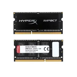 رم لپتاپ DDR3L تک کاناله 1600 مگاهرتز CL9 هایپرایکس مدل IMPACT-HX316LS9IBK2 ظرفیت 8 گیگابایت - فروشگاه اینترنتی الماس- مرجع تخصصی قطعات لپ تاپ و کامپیوتر