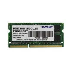 رم لپتاپ DDR3L تک کاناله 1600 مگاهرتز CL11 پاتریوت مدل PSD38G1600L2S-PC3L 12800 ظرفیت 8 گیگابایت - فروشگاه اینترنتی الماس- مرجع تخصصی قطعات لپ تاپ و کامپیوتر