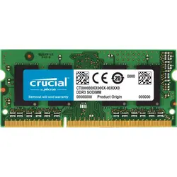 رم لپ تاپ DDR3 تک کاناله 1333 مگاهرتز CL9 کروشیال مدل GET ظرفیت 8 گیگابایت - فروشگاه اینترنتی الماس- مرجع تخصصی قطعات لپ تاپ و کامپیوتر