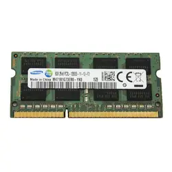 رم لپ تاپ DDR3 تک کاناله ۱۶۰۰ مگاهرتز CL11 سامسونگ مدل PC3L ظرفیت 8 گیگابایت - فروشگاه اینترنتی الماس- مرجع تخصصی قطعات لپ تاپ و کامپیوتر