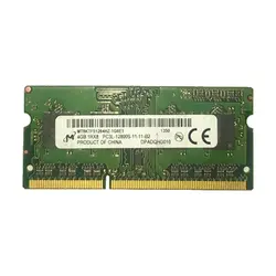 رم لپ تاپ DDR3L تک کاناله 1600 مگاهرتز میکرون مدل MT8K ظرفیت 4 گیگابایت - فروشگاه اینترنتی الماس- مرجع تخصصی قطعات لپ تاپ و کامپیوتر