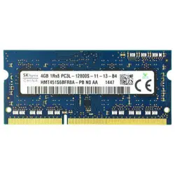 رم لپ تاپ DDR3L تک کاناله 1600 مگاهرتز CL11 اس کی هاینیکس مدل HMT351S6EFR8A ظرفیت 4 گیگابایت - فروشگاه اینترنتی الماس- مرجع تخصصی قطعات لپ تاپ و کامپیوتر