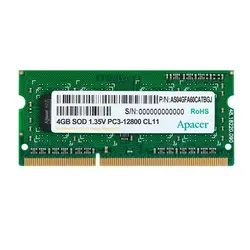 رم لپ تاپ DDR3L تک کاناله 1600 مگاهرتز CL11 اپیسر مدل PC3L-12800 ظرفیت 4 گیگابایت - فروشگاه اینترنتی الماس- مرجع تخصصی قطعات لپ تاپ و کامپیوتر