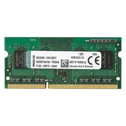 رم لپ تاپ DDR3L تک کاناله 1600 مگاهرتز CL11 کینگستون مدل KCPC3L ظرفیت 4 گیگابایت - فروشگاه اینترنتی الماس- مرجع تخصصی قطعات لپ تاپ و کامپیوتر