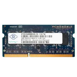 رم لپ تاپ DDR3 تک کاناله 1333 مگاهرتز CL11 نانیا مدل B2 ظرفیت 2 گیگابایت - فروشگاه اینترنتی الماس- مرجع تخصصی قطعات لپ تاپ و کامپیوتر