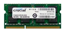 رم لپ تاپ DDR3 تک کاناله 1066 مگاهرتز CL9 کروشیال مدل PC3-8500-SODIMM ظرفیت 4 گیگابایت - فروشگاه اینترنتی الماس- مرجع تخصصی قطعات لپ تاپ و کامپیوتر