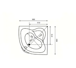 وان جکوزی Tenser مدل T002 سایز 90*90*48