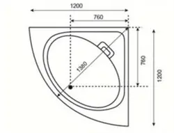 وان حمام Tenser مدل T204 سایز 120*120*55