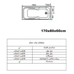 وان زرین آب مدل اریکا ۸۰*۱۷۰