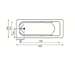 وان و جکوزی Tenser مدل T103 سایز ۱۶۰*۷۰*۵۰