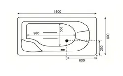 وان و جکوزی Tenser مدل T108 سایز ۱۵۰*۸۰*۵۵