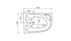 وان و جکوزی Tenser مدل T301 سایز ۱۷۵*۱۲۰*۷۰