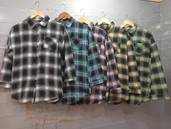 شومیز چهارخونه وارداتی کد:01345