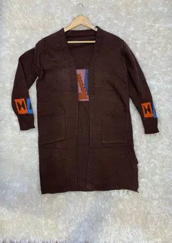 مانتو بافت طرح دار کد: 02128